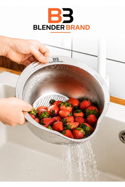 Paslanmaz Çelik Pirinç Süzgeci Makarna Salata Süzg eci Paslanmaz Çelik Süzgeç Metal Süzgeç