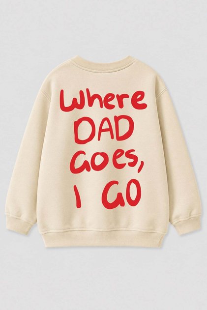 Unisex Kids' Cotton Crew Neck T-Shirt with Printed Back