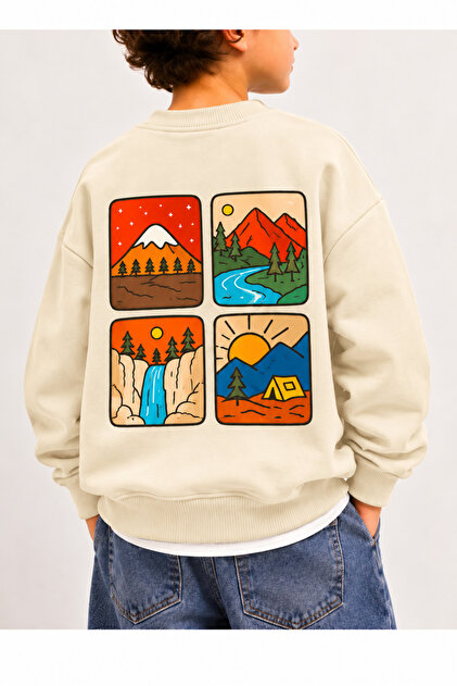 Your Adventure Back-Printed 100% Cotton Oversize Sweatshirt