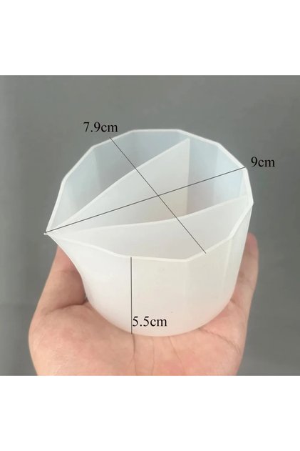 1pc-3 grids Silicone Distributing Cup Liquid Pigment Color Mixing Toning Dispensing Cup for DIY Epox