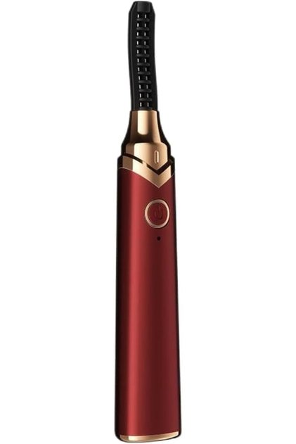 Heated Eyelash Curler,USB Rechargeable Electric Lash Curler with 3 Temperature Modes,Quick 10s Warm-up,Red
