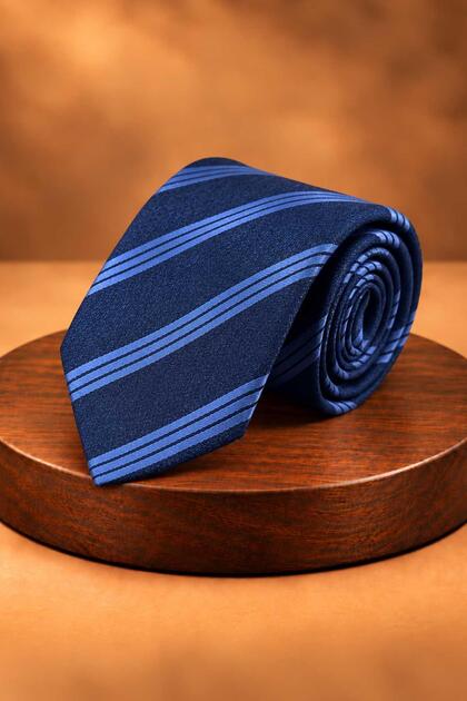 Blue Stripe Tie Prm158