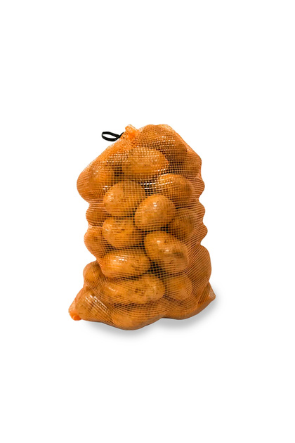 Sac plasa cu maner 270x350mm tip Raschel pentru legume 5Kg portocaliu cu maner. 100 buc