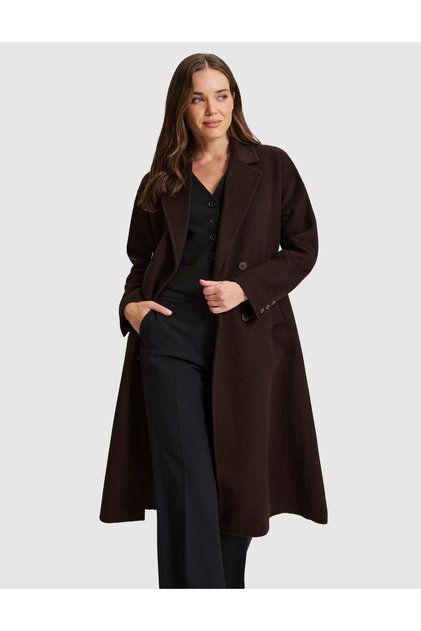 Brown Cashmere Coat 50333158-Vr029