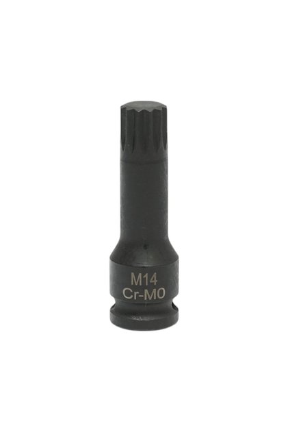 Cheie tubulara de impact bit spline M14, 60mm, patrat 3/8 inch Cr-Mo