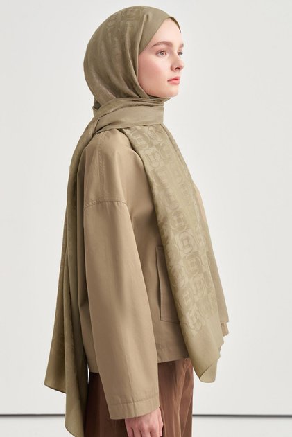 Noire Pattern Liora Cotton Shawl Ashy Green