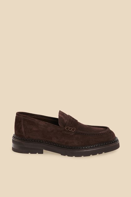 Erkek Kahverengi %100 Süet Penny Loafer