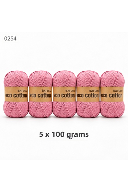 5 Pack Eco Cotton 100Gr-200M No:0254 Pink