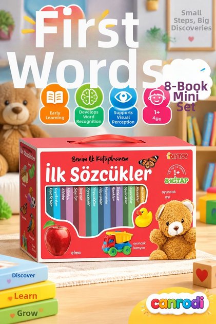 2090 Dıytoy, My First Library-My First Words 8-Piece Mini Book Set