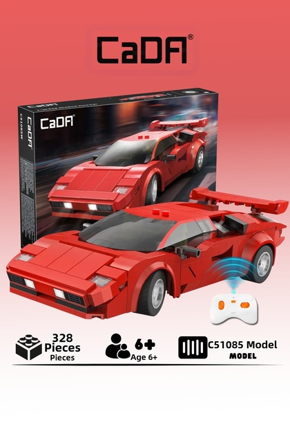 Classic Sports Car with 328 Blocks 2.4Ghz Remote Control - Bluetooth Controlled Via Mobile App Bpa-Free Quality Abs Plastic Technical Building Blocks Toy Set