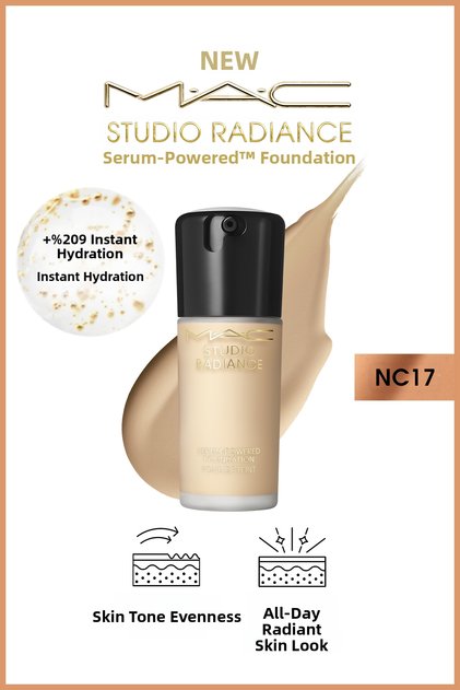 Studio Radiance Serum-Powered ™ Radiant Finish Skin Care Effect Foundation - Nc17 - 30ml