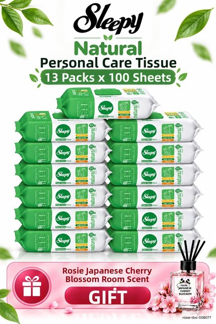 Natural Personal Care Towel Mega Set of 13 100 Sheets - Rosie Room Fragrance Gift