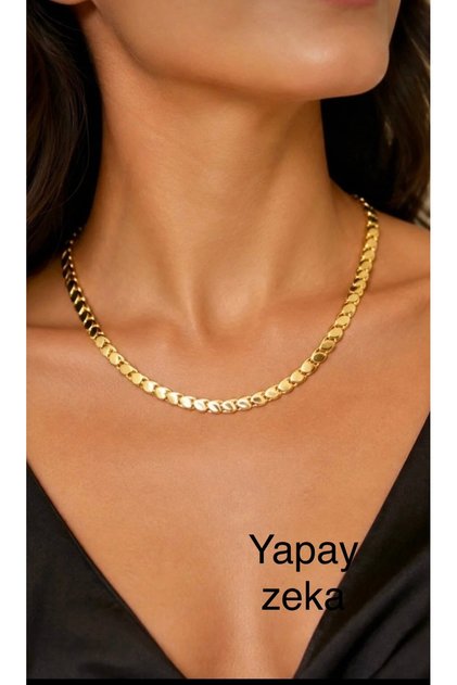 Kadın Arpa Pullu XUPİNG Çelik 14K Zincir
