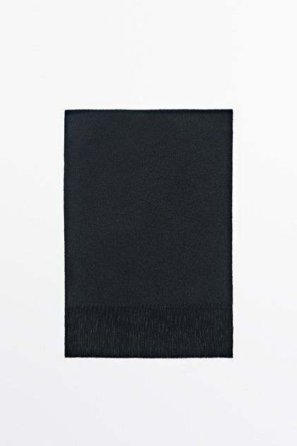 Püsküllü %100 kaşmir triko atkı
