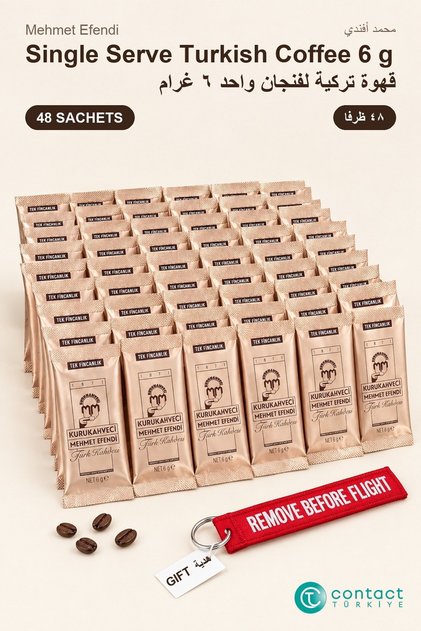 Single Serve Turkish Coffee 6 g X 48 Sachets - Türk Kahvesi