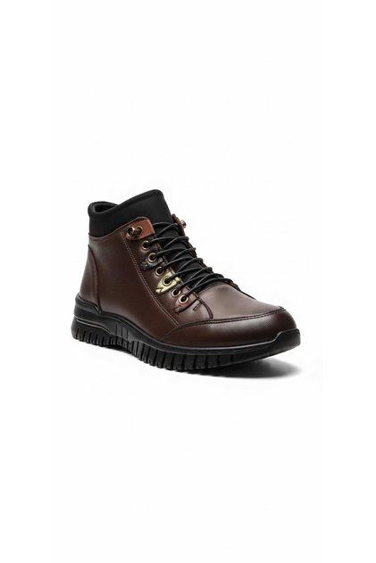 Brown women's genuine leather boots 725.1988