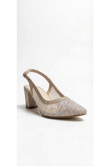 Gold stone women's high heeled shoe 659.4030