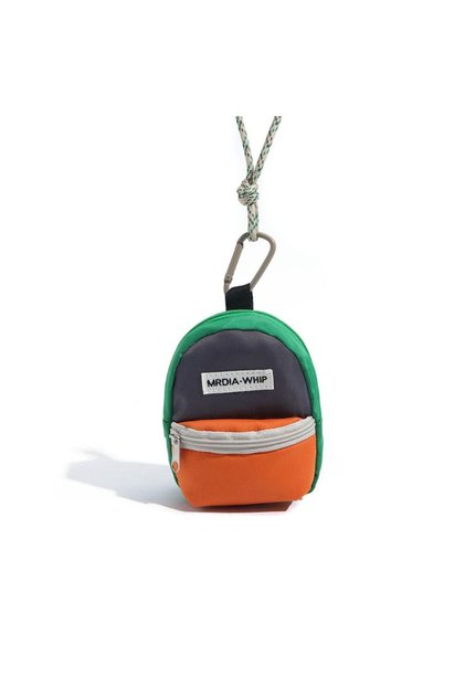 3 Neck Hanging Coin Purse New Polyester Earphone Storage Bag Mini Wallet Anti-theft Contrasting Colo