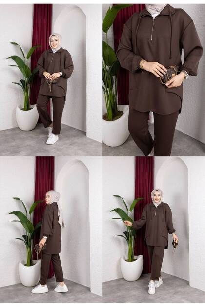 Premium Oysho Comfortable and Stylish Two-Piece Set with Fabric Trousers