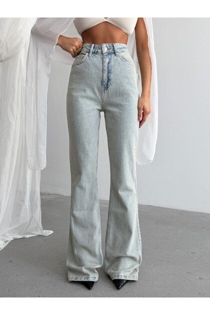 Women's High Waist Spanish Flare Bootcut Flare Jean Pants