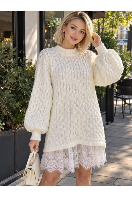Lace Detailed Tunic Dress