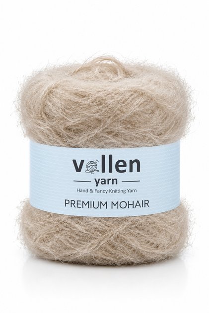 Premium Mohair Knitting Yarn 100Gr 250m – Soft Lightweight Plump Texture | 25% Wool | Shawl Cardigan Sweater Scarf Rope