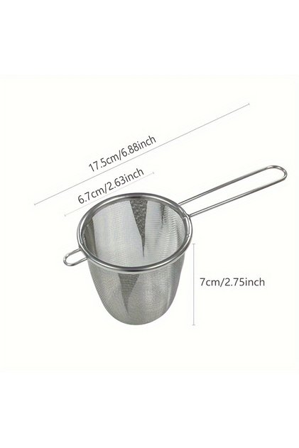 1pc Stainless Steel Tea Strainer Coffee Herb Spice Filter Diffuser Fine Mesh Colander with Handle Re