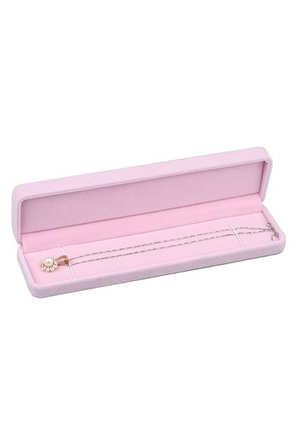 Necklace Box Pink Velvet Full Range Jewelry Box Ring Earrings Holder Necklace Bracelet Pendant Organ
