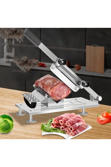 1pc Portable Manual For Slice Bone Cutting Knife Frozen Meat Slicing Knife Stainless Steel Household