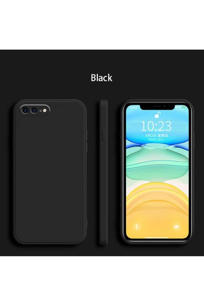 iphone 8 Plus Black For iPhone 7 Plus Phone Case iPhone 8 Plus TPU Luxury Shockproof Original Liquid