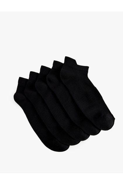 Basic Cotton 5-Piece Booties Sports Socks Set
