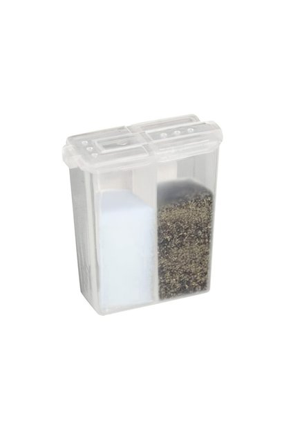 1pc 1/2pcs 2in1 Camping Seasoning Shaker Multi-Purpose Spice Jar With Lid 2-Compartment Outdoor BBQ