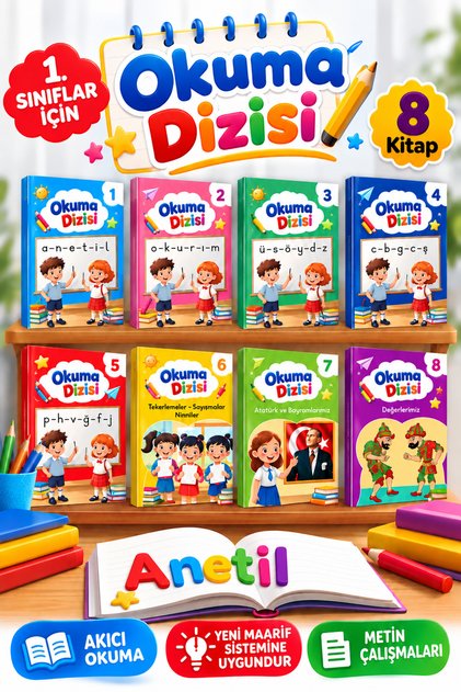 1.sınıf Kolay Ve Hızlı Okuma Seti Anetil Ilk Okuma