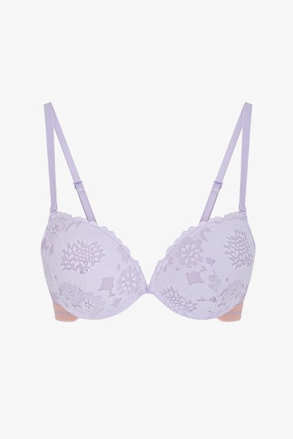 Lila super push-up čipkasti grudnjak