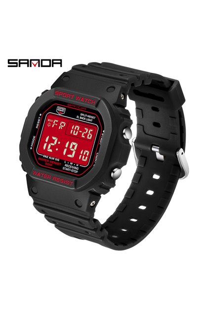 red SANDA Fashion Top Brand G Style Digital Watch Men Waterproof Ms Sport Watches Boy Girl LED Elect