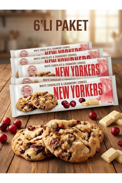 Imported Soft White Chocolate Cranberry Turna Nut Cookie 6 Pieces X 150 Gr