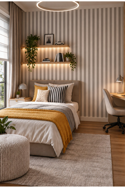 Duvar Kağıtları 15244 GRİ - BEYAZ 5.2m2