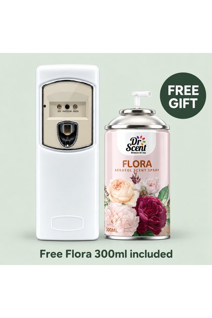 D. Scent Led Aerosol Air Freshener Spray Dispenser, White | Automatic Air Freshener Spray Dispenser
