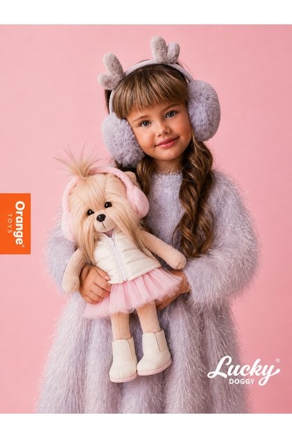 Lucky Yoyo Vis Roz – Cățeluș de pluș premium Lucky Doggy