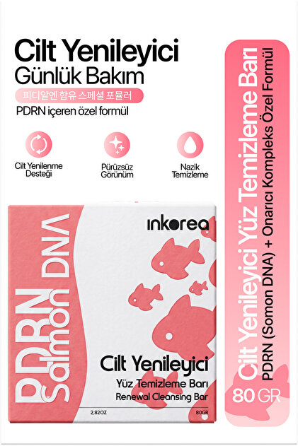 Pdrn Salmon Dna Skin Renewing Facial Cleansing Bar 80 Gr - Repairing and Anti-Aging Soap