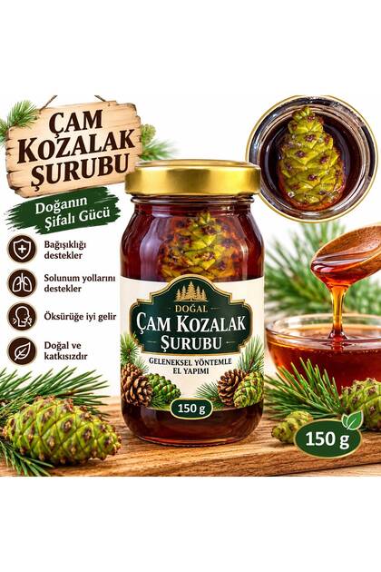 Çam kozalak şurubu 150 gr el yapımı