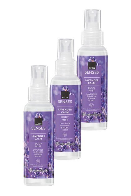 Lavender Calm Lavanta ve Misk Kokulu Vücut Spreyi 100 Ml. Üçlü Set