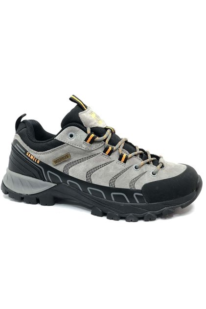 Solo Watherproof Su geçirmez Kauçuk Taban Outdoor Deri Erkek Spor Ayakkabı GRİ