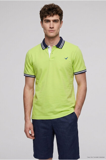 Neville Light Green 100% Cotton Polo T-Shirt