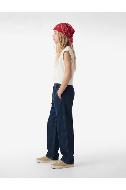 26YY59002543 Koyu İndigo Kız Çocuk Jean Pantolon 6SKG40033AD