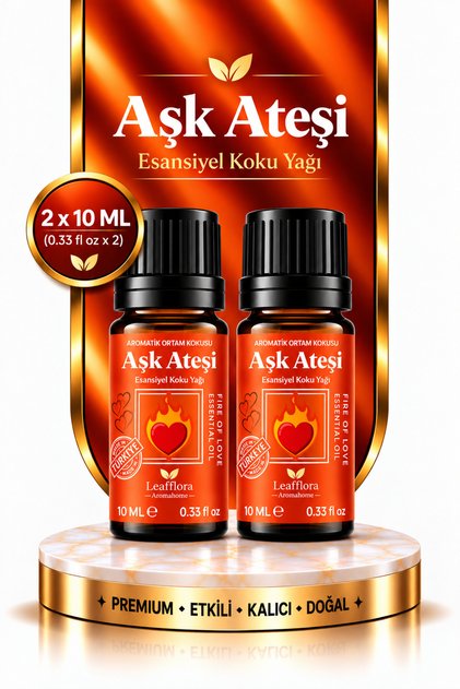 Aşk Ateşi - Esansiyel Uçucu Yağ - Aromatik Oda ve Ortam Kokusu 2 adet x 10 ML
