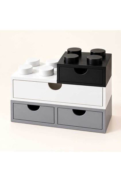 3-Block Model Drawer Box Makeup and Pen Organizer