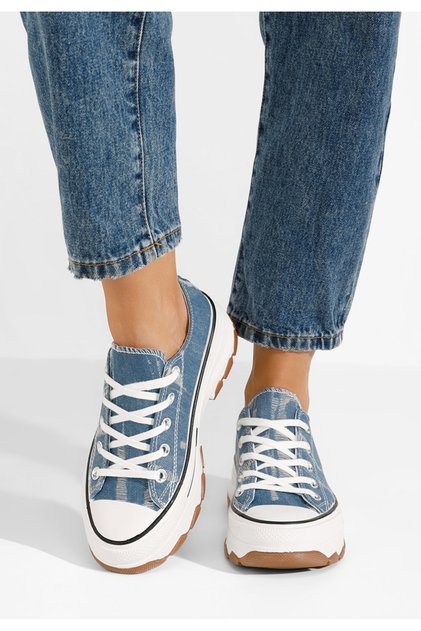 Tenisi cu platformă Raviana denim