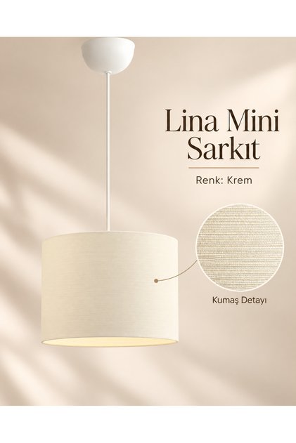 Skandi Lina Mini Sarkıt Avize Finlin Krem 25 cm