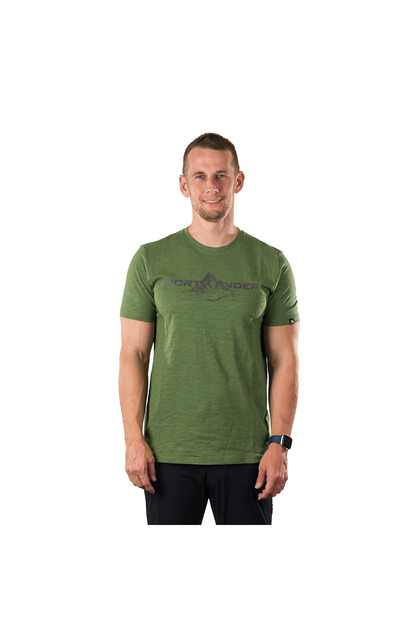 FID – tricou din bumbac organic de drumeție pentru bărbați, Verde